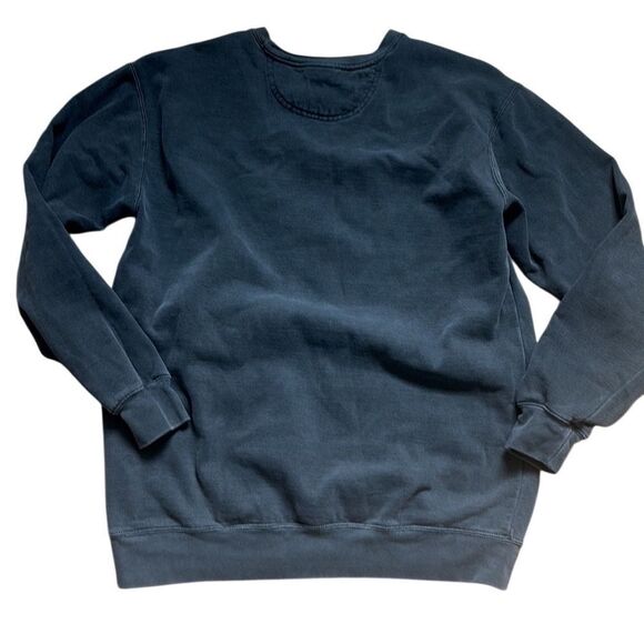 Comfort Colors Grey Crew neck Pullover Embroidered Chest Logo Medium - Picture 3 of 7